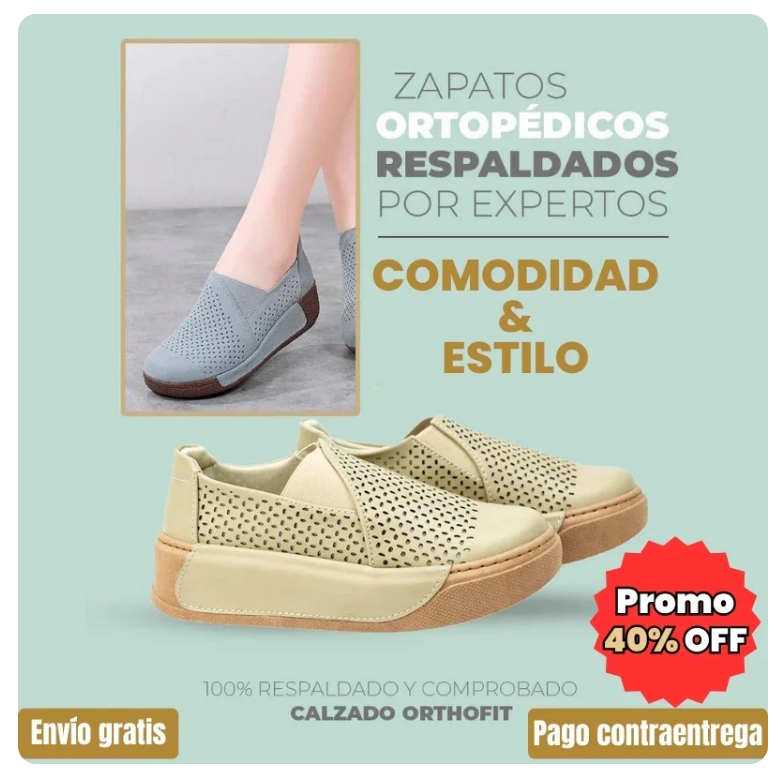 Zapato mocasín ortopédico para dama